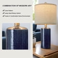thumbnail image 6 of Oneach 20.25" Modern Blue Table Lamp Set of 2 for Living Room Bedroom Ceramic Bedside Nightstand Lamps, 6 of 9