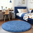 thumbnail image 2 of SARAG Round Rug for Bedroom,Furry Carpet for Children Kids Room,Cute Soft Shaggy Area Rug for Girls,4x4ft Haze Blue, 2 of 8