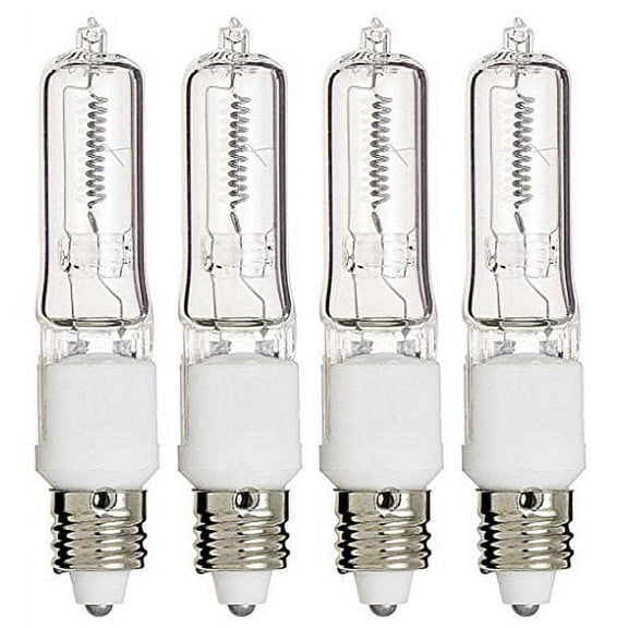 KOR (Pack of 10) Q150CL/MC 150W JD T4 Bulbs – E11 Mini Candelabra Base, 120V, Clear