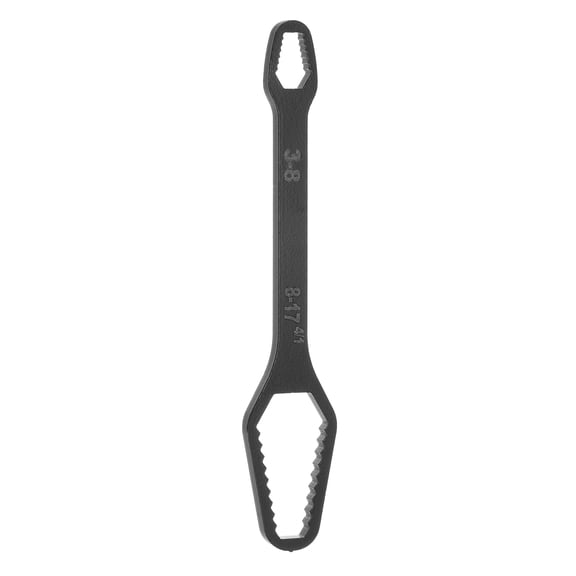 Uxcell 3-17mm Double-ended Adjustable Torx Wrench 0.2" Thick 5.9" Length, Black