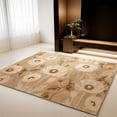 thumbnail image 2 of Toyoso 2'x3' Modern Earthy Area Rug, Mocha Brown and Champagne Silicone Rug, Large Graphic Bloom Modern Washable Non-Slip Accent Floor Mat for Threshold and Office Art Decor Rug, 2 of 9