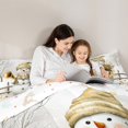 thumbnail image 5 of Manfei Kids Gold Snowman 7pcs Bedding Comforter Set, Magic Christmas Queen Bedding Sets, Winter Rustic Farmhouse Reversible Queen Sheet Sets, Lightweight Room Decor, 5 of 8