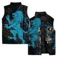 thumbnail image 3 of Nueva chaqueta casual de invierno, chalecos de invierno para hombres, chalecos térmicos de algodón para hombres, chalecos con estampado de tigre y pantera azul para hombre, ropa, 3 of 5