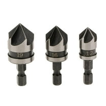 3PCS COUNTERSINK BITS COUNTER SINK DRILLING WOOD SCREW TOOL