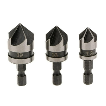 3PCS COUNTERSINK BITS COUNTER SINK DRILLING WOOD SCREW TOOL