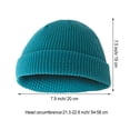 thumbnail image 4 of Gorro de lana Qarigey sin borde azul malaquita, 4 of 6