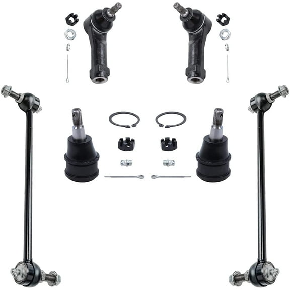 Detroit Axle - Front Lower Ball Joints   Sway Bars   2 Outer Tie Rods Replacement for 1999-2004 Honda Odyssey - 6pc Set