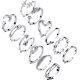 thumbnail image 1 of Baicccf 12 anillos ajustables para nudillos para mujer, paquete de anillos apilables de oro simple de 14 quilates, anillo de pulgar delicado con forma de estrella y luna con nudo abierto, li, 1 of 5
