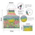 thumbnail image 7 of Pioneer Flower Floral Print Pattern Apron-Garden Aprons for Women with Pockets-Cotton Linen Waterproof Kitchen Cooking Gardening Aprons Adjustable for Kitchen,Cooking,BBQ and Salon 33x27 Inch, 7 of 7