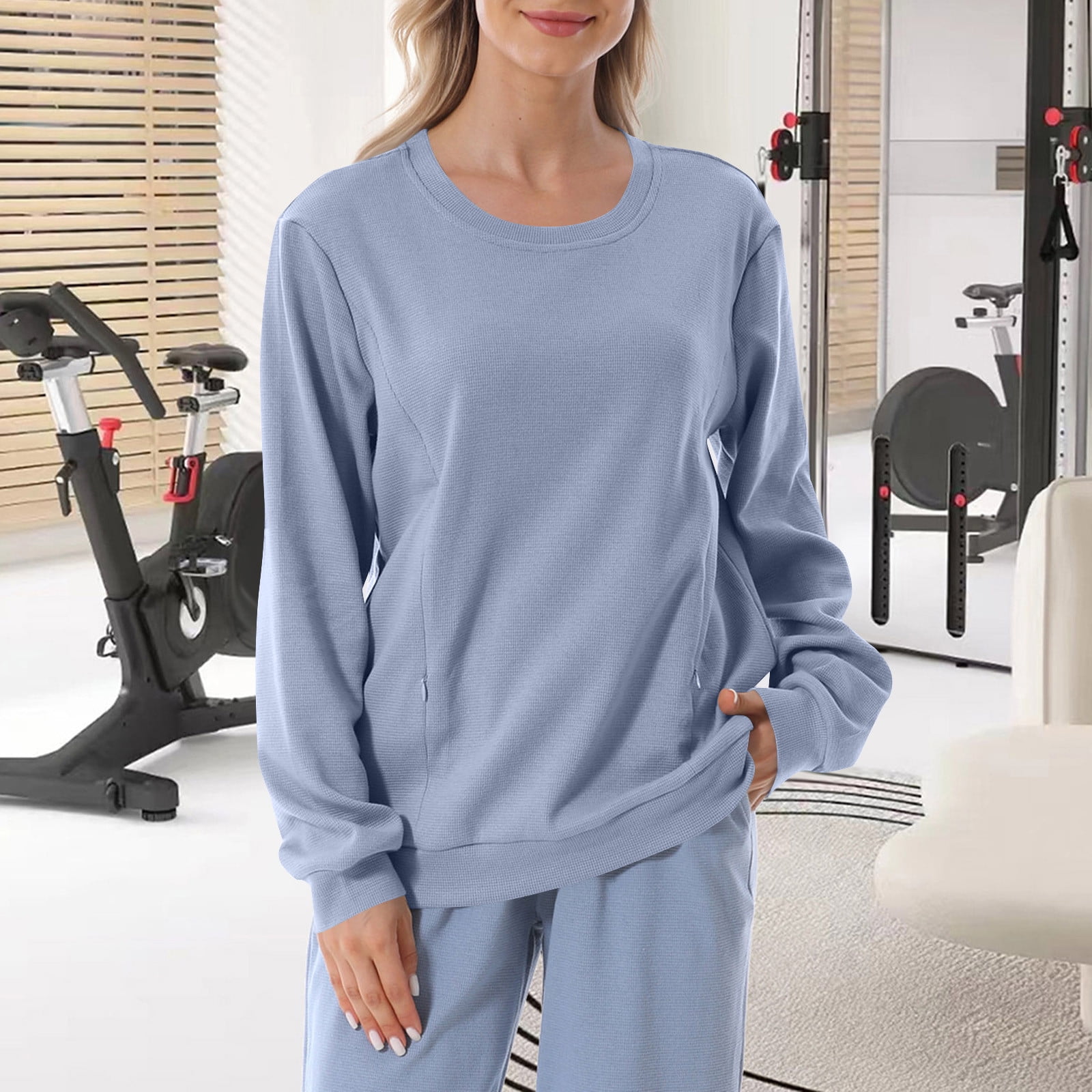 ylioge Maternity Tops for Women Pregnancy Plus Size S-4X Long Sleeve Sweatshirts with Zipper Pullover Solid Color Crewneck Nursing Sweatshirt Shirts
