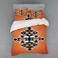 thumbnail image 2 of Ambesonne Tribal Bedding Set 3 Pcs, Native Aztec Rhombus Art, Twin XL, Orange Black Pale Blue, 2 of 3