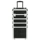 thumbnail image 1 of Estuche de maquillaje OUDMAY, organizador profesional con ruedas 4 en 1, color negro, 1 of 7