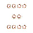 thumbnail image 1 of Sonducket 1 par de pendientes bohemios boda aniversario vacaciones moda joyería novia regalo personalizado accesorios rosa Rosa 5piezas Sonducket CBP227463, 1 of 6