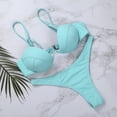 thumbnail image 2 of ITFABS Women Solid Color Adjustable Spaghetti Strap Underwire Bra + Thong, 2 of 7