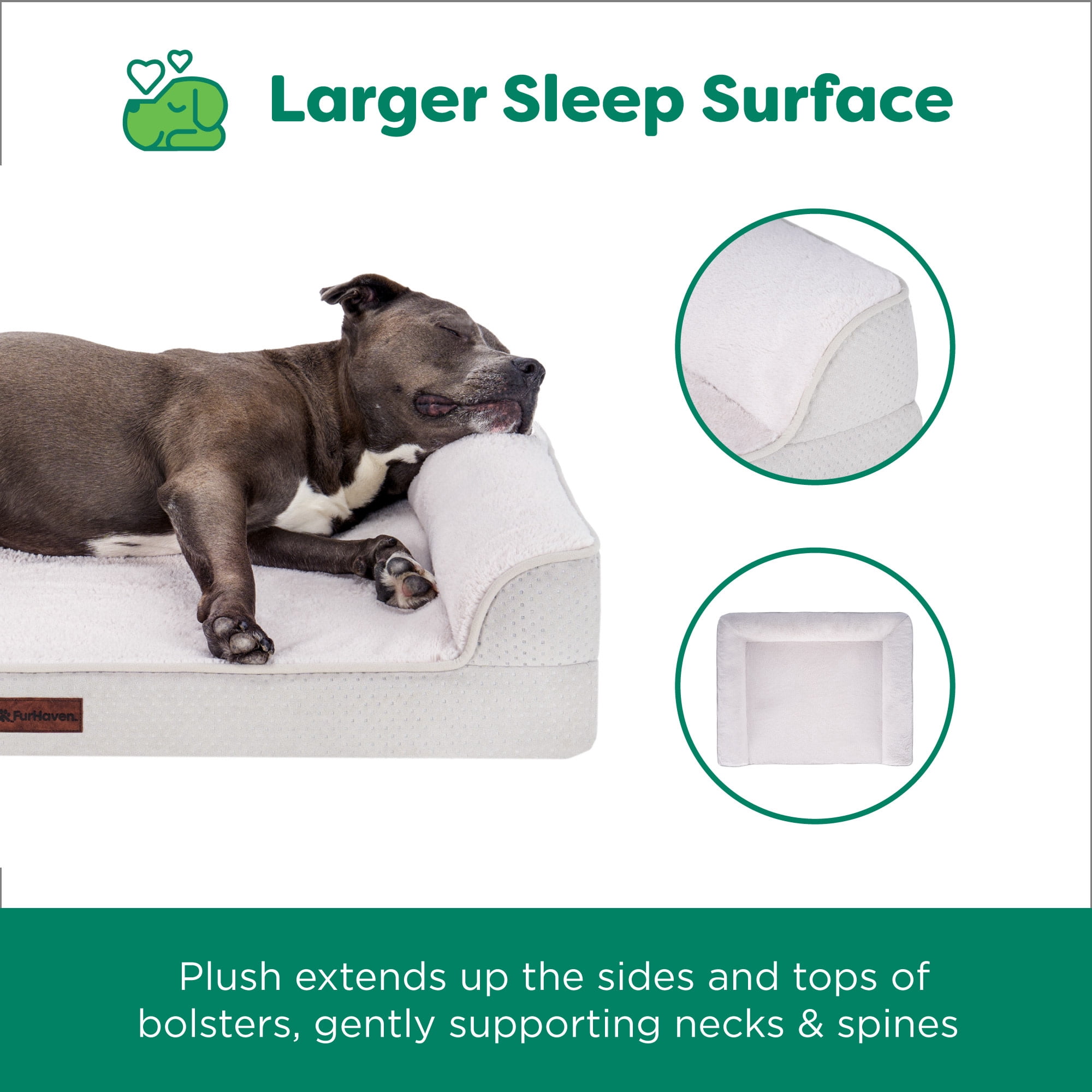FurHaven Plush & Embossed Velvet Dreamer Orthopedic Sofa Pet Bed for Dogs and Cats - Clay, Jumbo