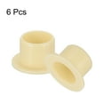 thumbnail image 3 of 6 Pack Flanged Sleeve Bearing, Plastic Bushing ID 10mm x OD 12mm x Length 10mm POM Bushing, Yellow, 3 of 7