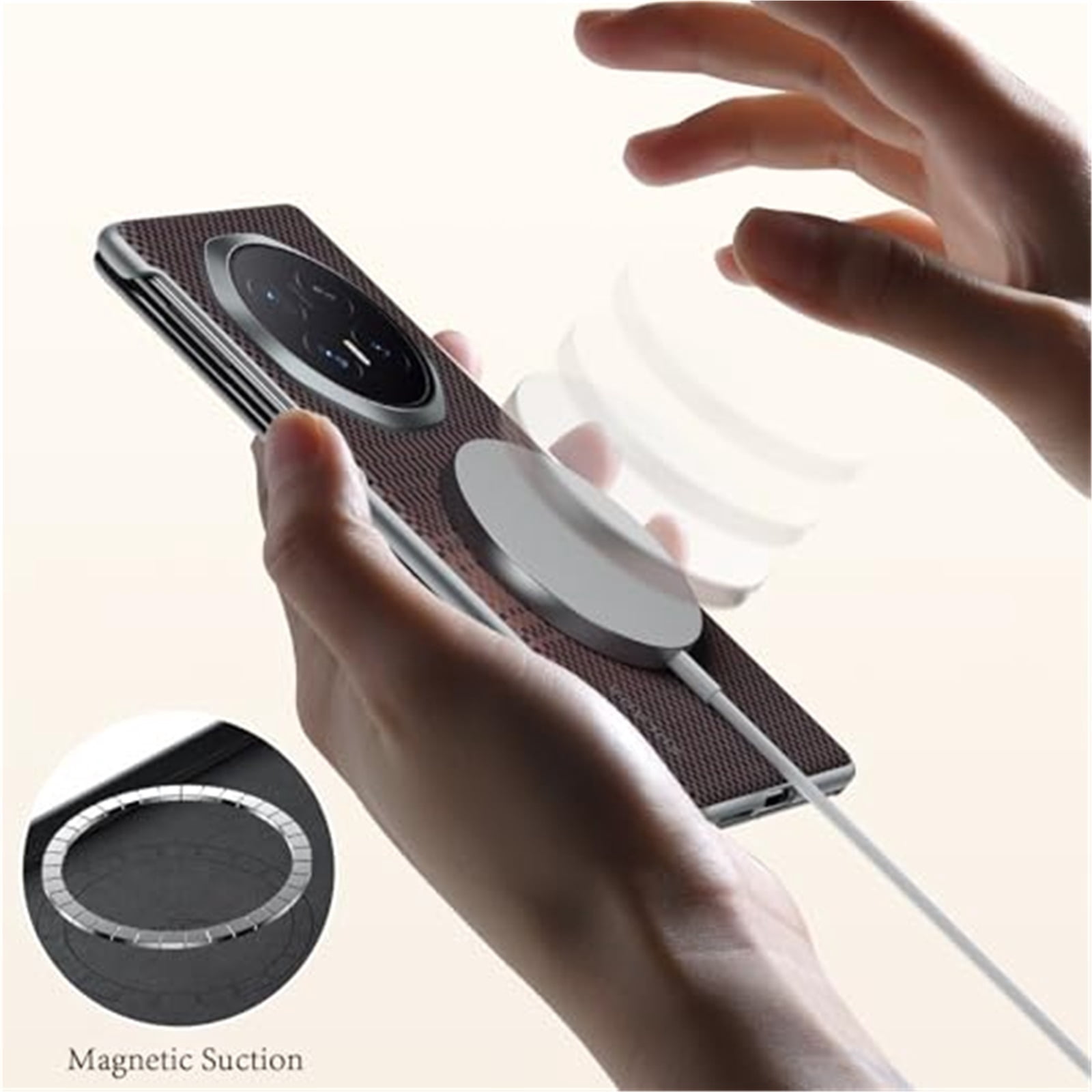 Case For Huawei Honor Magic V6, Magnetic Shell With Anti-Fingerprint Supports Wireless Charging Cover