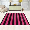 thumbnail image 3 of Ryvnso Pink and Black Stripe Pattern Area Floor Rugs Soft Non-Slip Large Mats Nursery Carpets 63" x 48", 3 of 7