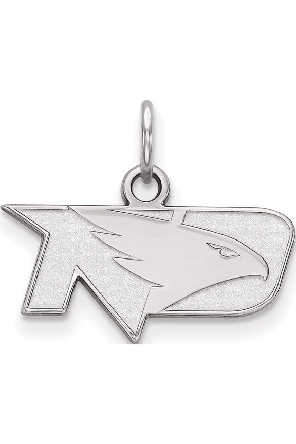 Sterling Silver Rh-Plated Logoart University Of North Dakota Xs Pendant (15 X 9) Made In United States ss001unod