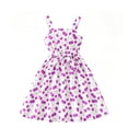 thumbnail image 4 of Fgnfyis Girls Summer Dresses Cherry Print Sleeveless A Line Swing Bowknot Waist Casual Toddler Summer Dress 10-11 Years, 4 of 6