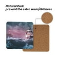 thumbnail image 4 of Xecao Boat Lighthouse Storm Waves for MDF Cork Coaster 4 Pcs,Drink Coasters,Suit for House Warming Gifts New Home ,Coffee Table Decor-Square, 4 of 7