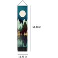 thumbnail image 2 of Tapiz de montaña para colgar en la pared, tapiz de árbol forestal, tapiz de luna estrellada, tapiz de cielo nocturno, tapiz de atardecer, tapices de paisajes naturales, tapiz largo rosa vert, 2 of 4