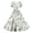 Light Green Floral, variant on Women'S Paisley Rose Dress Square Neck Short Sleeve Fit And Flare Vintage Swing Midi Dress