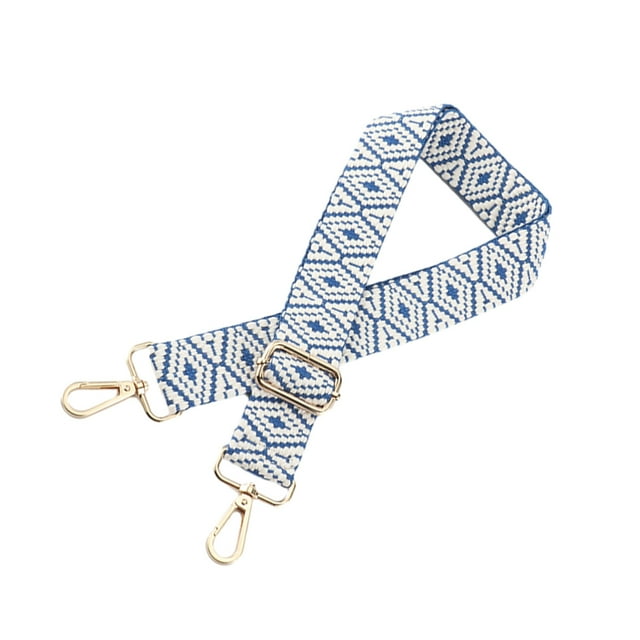 Shengyu 1/2/3 Women Handbag Wide Belt Shoulder Bag Strap Replacement Purse Handle Messenger Bags Part Accessory Webbing Straps Blue Light Gold Button 1 Pc