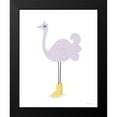 thumbnail image 2 of Lady Louise Designs 12x14 Black Modern Framed Museum Art Print Titled - Ostrich, 2 of 5