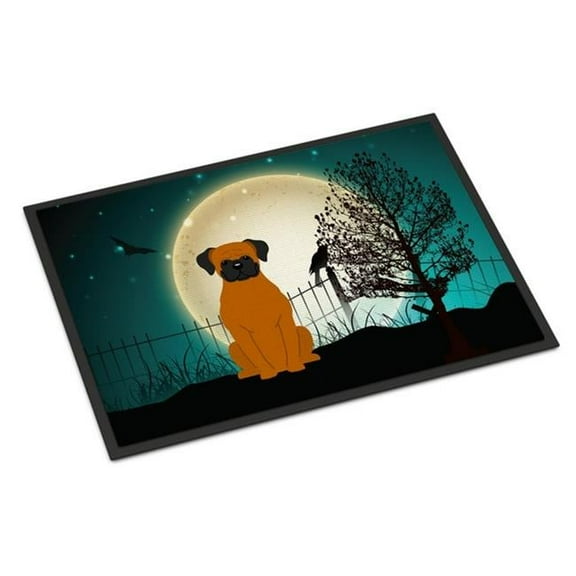 Carolines Treasures BB2305JMAT Halloween Scary Fawn Boxer Indoor or Outdoor Mat, 24 x 0.25 x 36 in.