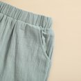 thumbnail image 5 of Gibobby Conjunto niño Ropa De Bebé Niño Niña Ropa De Algodón De Lino Bloque Camisa Con Botones Pantalones Sólidos Conjunto De 2 Piezas Trajes Casuales(Verde,12-18 Meses), 5 of 5
