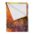 thumbnail image 2 of American Soft Flannel Fleece Throw Blanket, Horizon Overview Unique Grand Canyon Photo Saturated Warm Color Effects Sunset, Cozy Plush for Indoor and Outdoor Use, 60" x 80", Orange, by Ambesonne, 2 of 5