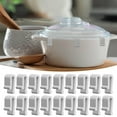 thumbnail image 2 of THLKIF 8/16pcs Dutch Oven Lid Protector Clips, Pot Lid Bumper Dutch Oven Protective Clip Non-Slip Pan Protectors Cookware Lid Protector, Lifter Accessories for Stacking Storage, 2 of 9