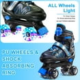 thumbnail image 3 of Patins à Roulettes pour Enfants, 4 Tailles Ajustables, Patins à Roulettes avec Roues Lumineuses pour Filles Garçons, Patins à Roulettes Intérieur Extérieur, Cadeau d'Anniversaire Parfait pour Enfants, Bleu, 3 of 6