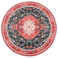thumbnail image 4 of Noahas Round Traditional Persian Area Rug, Red , 4' x 4', 4 of 7