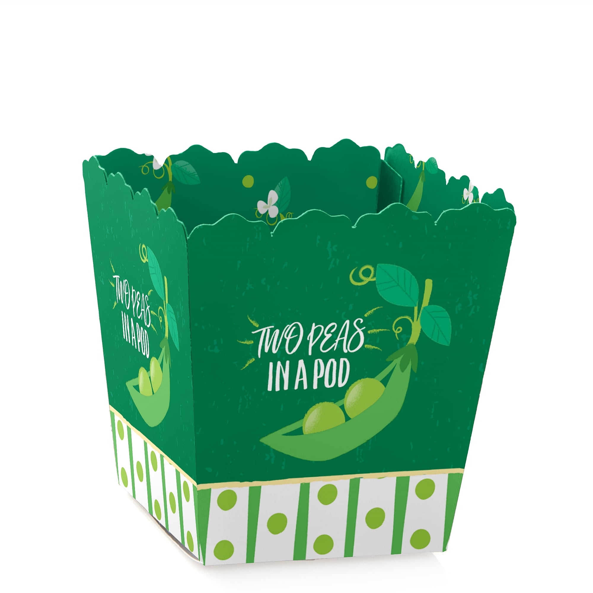 Double the Fun - Twins Two Peas in a Pod - Party Mini Favor Boxes - Baby Shower or 1st Birthday Party Treat Candy Boxes