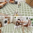 thumbnail image 5 of Sage Green Morocco Area Rugs 3'x5', Washable Small Throw Rugs for Living Room Bedroom, Geometric Moroccan Abstract Art Indoor Outdoor Rug Non-Slip Low Pile Carpet Runner Reversible Floor Mats, 5 of 8