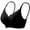 Black, variant on Womens Wireless Bras Scalloped Push Up Bralettes No Underwire Supportive Tshirt Bra Seamless Comfortable Everyday Bras