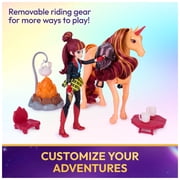 Unicorn Academy, Cinder's Campfire Set, Valentina Doll & Unicorn with Articulated Legs