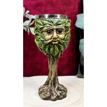 Ebros Whimsical Forest Spirit Greenman Deity Wine Goblet Chalice Cup 6oz