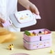 thumbnail image 4 of Caja de almuerzo Bento aislante de doble capa compartimentada para microondas a prueba de fugas para estudiantes y trabajo, 4 of 5