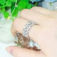 thumbnail image 3 of Cubic Zircon Crystal Big Circle Finger Ring for Brides Wedding Party Accessories, 3 of 7