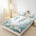thumbnail image 4 of Feelyou Blue Kawaii Seahorse Full Size Sheets for Kids, Underwater World Bed Sheets, Cartoon Sealife Theme Sheet Sets, Ultra Soft Bedroom Decor, 4 Pieces, 4 of 7