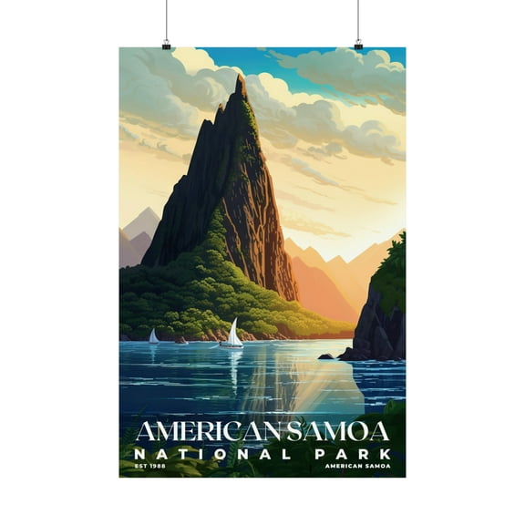 ELNEIT - American Samoa National Park Poster, Unframed Matte Paper, S03