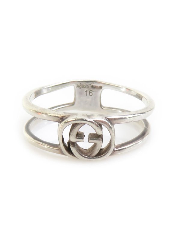 Pre-Owned Gucci ring, sterling silver (925), silver, men's/women's, size 1, model number h32563a