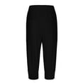 thumbnail image 7 of Posijego Women's Capri Sweatpants Comfort Elastic Waist Cropped Joggers Athletic Running Capris with Pockets, 7 of 7