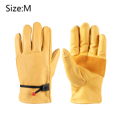 thumbnail image 2 of Guantes de trabajo de cuero con muñeca ajustable, guantes de motocicleta vintage antideslizantes Palm Gatot, 2 of 6