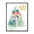 thumbnail image 3 of Designart Cute Christmas Llama In Santa Hat Children's Art Floating Frame Wall Art, 3 of 4