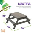 thumbnail image 6 of Jack & June Cedar Convertible Sand Box and Picnic Table Playset – Adorable, Durable, and Perfect for Imaginative Play, 6 of 6