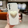 thumbnail image 2 of for Samsung Galaxy A15 5G Phone Case 6.5", Cute Kawaii 3D Love Heart Aesthetic Curly Wavy Edge Non-Slip Camera Lens Cover Soft Silicone Shockproof Bumper Phone Cover for Women (Beige), 2 of 12